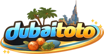 Logo dubaitoto dengan aksen neon